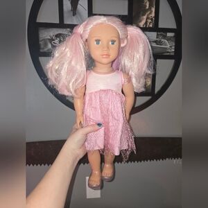 Pink Fashion Doll with Sparkle Dress - Kids Toys